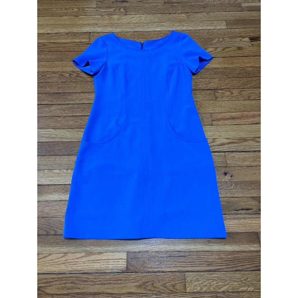 Vince Camuto Womens Shift Dress Size 6 Purple Knee Length Cap Sleeve Scoop Neck